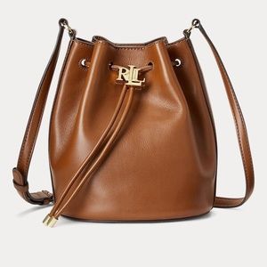 Ralph Lauren medium Andie bag tan Leather like new Dust bag and tags